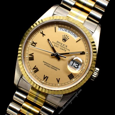 rolex two tone day date 1912|2 tone rolex dates.